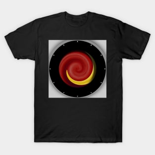 Red and Yellow Futuristic Art T-Shirt